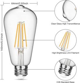 img 3 attached to 💡 Boncoo Dimmable Filament LED Decorative Bulb