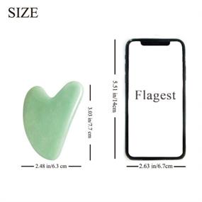 img 1 attached to Jade Gua Sha Facial Tool- Natural Jade Stone Guasha Massage Tool- Scraping Facial and SPA Acupuncture Therapy- Heart-Shaped Jade Trigger Point Treatment on Face (Jade)