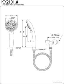 img 1 attached to Kingston Brass KX2101 Showerscape 4 Function