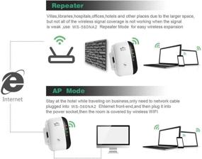 img 2 attached to Enhance WiFi Coverage with Up to 2640 Sq 🔌 Ft Range Extender, 25 Device Support | Alexa Compatible N300 Repeater