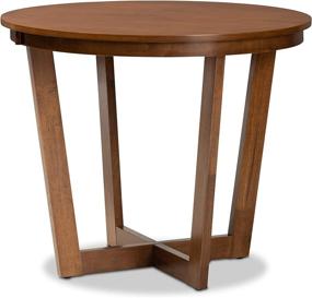 img 4 attached to 🌰 Walnut Baxton Studio Dining Tables: Enhancing Your Dining Space