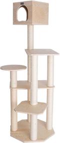 img 4 attached to Armarkat S6905 Premium Solid Wood 69-Inch Cat Tree Tower