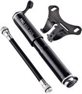 pro bike tool mini bike pump - presta and schrader valve compatible, classic edition logo