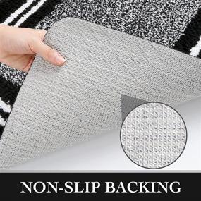 img 2 attached to 🚽 LuxStep Bathroom Rugs Bath Mat: Soft Shaggy Microfiber, Non-Slip, Absorbent Quick Dry – 20"x32" Black