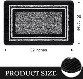 img 3 attached to 🚽 LuxStep Bathroom Rugs Bath Mat: Soft Shaggy Microfiber, Non-Slip, Absorbent Quick Dry – 20"x32" Black