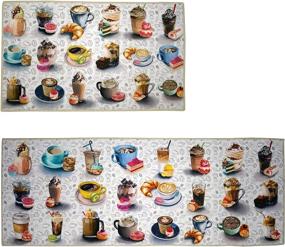 img 4 attached to Artistic Kitchen Mat Set 2