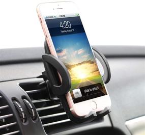 img 4 attached to 📱 Ilikable 360 Rotation Air Vent Phone Holder for Car - Compatible with Android, iPhone, GPS - Secure Cell Phone Mount - Black