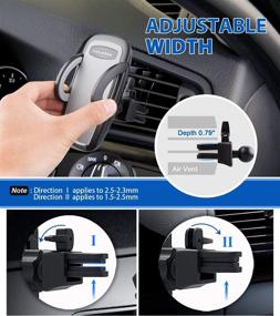 img 2 attached to 📱 Ilikable 360 Rotation Air Vent Phone Holder for Car - Compatible with Android, iPhone, GPS - Secure Cell Phone Mount - Black