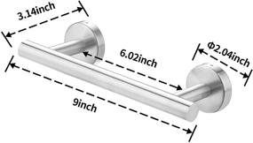 img 3 attached to 🔧 WNP 9 Inch Stainless Steel Single Towel Bar for Bathroom and Kitchen - Waterproof Wall-Mounted Hand Towel Holder, Dish Cloths Hanger, and Towel Rack