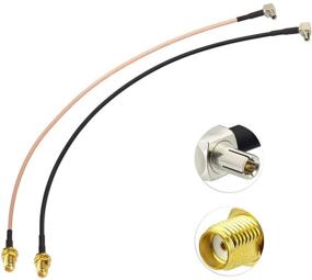 img 4 attached to 🔌 Enhanced SMA to TS9 Coaxial Cable Kit: External Antenna Adapter Cable with Straight SMA Female to 90 Degree TS9 Connectors for USB Modems & MiFi Hotspots (12" 30cm RG316 RG174 2pcs)