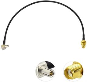 img 3 attached to 🔌 Enhanced SMA to TS9 Coaxial Cable Kit: External Antenna Adapter Cable with Straight SMA Female to 90 Degree TS9 Connectors for USB Modems & MiFi Hotspots (12" 30cm RG316 RG174 2pcs)