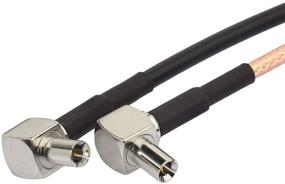 img 1 attached to 🔌 Enhanced SMA to TS9 Coaxial Cable Kit: External Antenna Adapter Cable with Straight SMA Female to 90 Degree TS9 Connectors for USB Modems & MiFi Hotspots (12" 30cm RG316 RG174 2pcs)