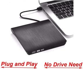 img 3 attached to Ultra-Thin USB 3.0 CD/DVD Drive - High-Speed Data Transfer, Portable Player for Desktop Laptop, Windows/Mac Support