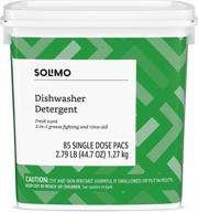 solimo dishwasher detergent pacs: 85 count, fresh scent - premium quality by amazon's own brand logo