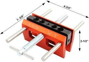 img 1 attached to O'SKOOL Self-Centering Dowel Jig Kit with Drilling Guide Bushings - Wood Doweling Jig Puncher Locator for Wide Capacity Joints Tool