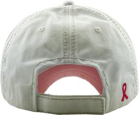 img 1 attached to Pink Ribbon Fight Women's Awareness Vintage Baseball Cap: Empowering Women with Style and Support