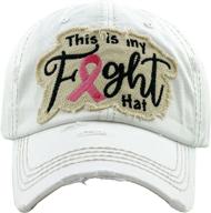 pink ribbon fight women's awareness vintage baseball cap: empowering women with style and support logo