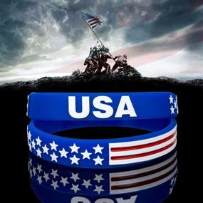 img 4 attached to Браслеты Sainstone Браслеты Американизм Partriotic