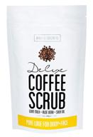 deluxe coffee scrub: the ultimate all-natural exfoliant for face & body - say goodbye to cellulite, stretch marks & acne! logo