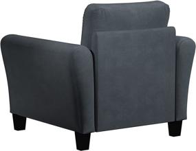 img 1 attached to 🪑 Lifestyle Solutions Austin Curved-Arm Chair, Dark Grey - Stylish & Comfortable seating for your home