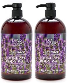 img 4 attached to Set of 2 Dead Sea Collection Mineral Body Wash with Lavender Oil - Reviving and Calming, 67.6 fl. oz