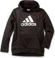 performance hoodie for little girls by adidas logo