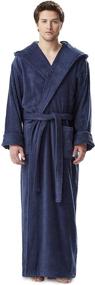 img 1 attached to 🧖 Men's Clothing: Turkish Bathrobe with Hood, Lengthy Arus Style