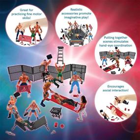 img 1 attached to Ultimate Wrestling Fun with ToyVelt: 32 Piece Wrestling Toys for Kids!