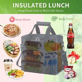 img 2 attached to 👜 Iknoe Large Cooler Bag: Collapsible 24 Can Insulated Leakproof Lunch Tote with Multi-Pockets - A Versatile Thermal Bag for Beach, Picnic, and Work