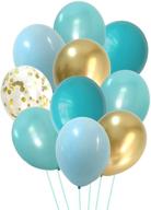 60packs blue and gold confetti yuqinbb balloons chrome gold balloons - perfect decorations for wedding, bridal, baby shower, birthday, and graduation parties логотип