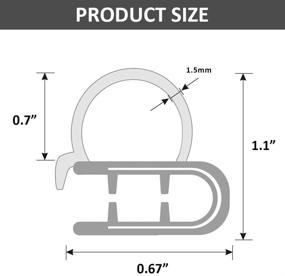 img 3 attached to 🚪 PVC Вставка с прокладкой из резины EPDM - Автомобильная резиновая дверная прокладка с боковым уплотнителем для автомобилей, лодок, грузовиков, домов на колесах и домашних применений (20 футов)