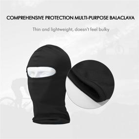 img 3 attached to 🏍️ Ultimate Versatility: Balaclava Tactical Skull Motorcycle Full Face Ski Mask for Unisex - Thin Breathable Windproof UV Protective Hat