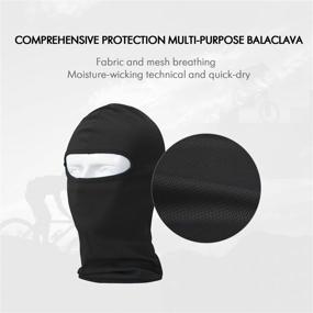 img 2 attached to 🏍️ Ultimate Versatility: Balaclava Tactical Skull Motorcycle Full Face Ski Mask for Unisex - Thin Breathable Windproof UV Protective Hat