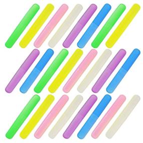 img 4 attached to 🦷 Set of 24 Plastic Toothbrush Cases in Six Vibrant Colors – Convenient, Travel-Friendly, and Dust-Proof Toothbrush Holders for Everyday Use