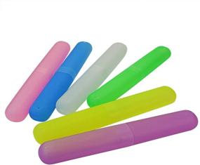 img 3 attached to 🦷 Set of 24 Plastic Toothbrush Cases in Six Vibrant Colors – Convenient, Travel-Friendly, and Dust-Proof Toothbrush Holders for Everyday Use