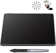 🖌️ high-performing huion hs64 digital graphics drawing tablet: android support, battery-free stylus, 8192 pressure sensitivity, 4 express keys - perfect for beginners, 6.3x4inch logo