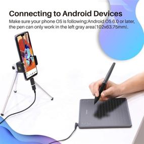 img 3 attached to 🖌️ High-Performing HUION HS64 Digital Graphics Drawing Tablet: Android Support, Battery-Free Stylus, 8192 Pressure Sensitivity, 4 Express Keys - Perfect for Beginners, 6.3x4inch
