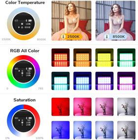 img 3 attached to 🔦 Пиксель G6 RGB Видео-свет: Регулируемый треногодержатель, диапазон оттенков 0-765°, 2500K-8500K, CRI95+, Мини-Светодиодная алюминиевая панель для Tiktok, Видеоконференций, Фотосъёмки, YouTube