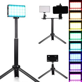 img 4 attached to 🔦 Pixel G6 RGB Video Light: Adjustable Tripod Holder, 0-765° Hue Range, 2500K-8500K, CRI95+, Mini LED Aluminum Panel Light for Tiktok, Video Conference, Photography, YouTube