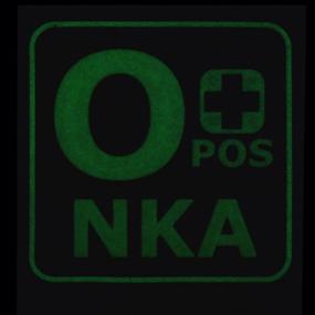 img 2 attached to 🩸 Glow in the Dark OPOS O+ NKA Blood Type Tactical Morale PVC Rubber Patch - Enhance Visibility with Touch Fastener