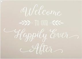 img 3 attached to 🎉 StudioR12's Welcome - Happily Ever After Stencil: Perfect DIY Wedding Home Decor Gift, Craft, and Paint Wood Sign. Reusable Mylar Template in Various Sizes.