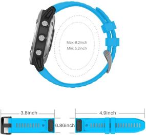 img 1 attached to 🥏 22mm Silicone Sport Strap Replacement Wristband for Garmin Fenix 5/Fenix 5/Fenix 6/Fenix 6 Pro/Forerunner 935/945/Approach S60/Quatix 5 Watch - Compatible and Soft