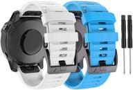 🥏 22mm silicone sport strap replacement wristband for garmin fenix 5/fenix 5/fenix 6/fenix 6 pro/forerunner 935/945/approach s60/quatix 5 watch - compatible and soft logo