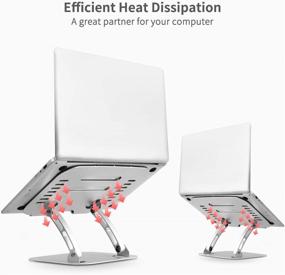 img 2 attached to 🖥️ Adjustable and Portable Laptop Stand by HD SOLUTIONS with Heat Ventilation - Elevates MacBook, Proair, Notebooks, and 10''-17'' Laptops for Ergonomic Comfort - Ideal for Bed Desks