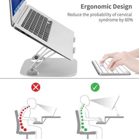 img 3 attached to 🖥️ Adjustable and Portable Laptop Stand by HD SOLUTIONS with Heat Ventilation - Elevates MacBook, Proair, Notebooks, and 10''-17'' Laptops for Ergonomic Comfort - Ideal for Bed Desks