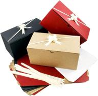 🎁 вибрирующий 9 x 4,5 x 4,5 дюймов цветной комплект подарочных коробок (10 штук) с лентами и бумагой для упаковки. универсальный выбор для упаковки подарков - рождество, детская одежда, купание, кексы, печенье и многое другое! логотип