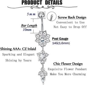 img 3 attached to 💎 Surgical Barbell Jewelry for Stylish Women: LO-LIAS Piercing Accessories