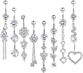 img 4 attached to 💎 Surgical Barbell Jewelry for Stylish Women: LO-LIAS Piercing Accessories