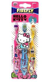 img 2 attached to Firefly Hello Kitty Toothbrushes (3), 3 Count: Keep Kids' Teeth Sparkling with Fun!