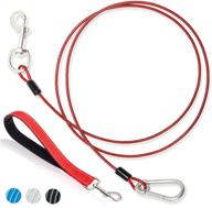 🐶 dmisochr reflective dog leash - 5 ft short rope tie out cable with soft padded handle for walking, training, hiking, camping - chew-proof strong heavy duty lead leash for small medium large dogs logo